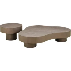 Richmond Interiors Salontafel Set|Organische Salontafel|Organische Salontafel Bogor Set van 2 stuks