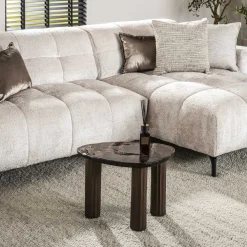 LifestyleFurn Organische Salontafel|Glazen Salontafel|Organische Salontafel Cassidi Glas, 51 x 37cm