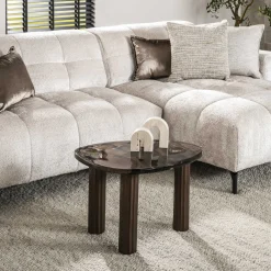 LifestyleFurn Glazen Salontafel|Organische Salontafel|Organische Salontafel Cassidi Glas, 62 x 45cm