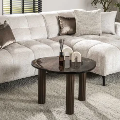 LifestyleFurn Glazen Salontafel|Organische Salontafel|Organische Salontafel Cassidi Glas, 70 x 59cm