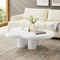 Artistiq Living Organische Salontafel|Organische Salontafel Coleen 123 x 89cm, kleur wit