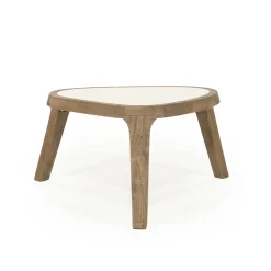 Eleonora Organische Salontafel|Organische Salontafel Fred Marmer en mangohout Bruin