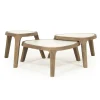 Eleonora Salontafel Set|Organische Salontafel|Organische Salontafel Fred Set van 3 stuks, Marmer en mangohout