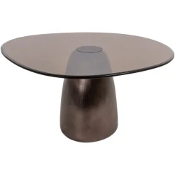 Richmond Interiors Glazen Salontafel|Organische Salontafel|Organische Salontafel Hayden Glas, 90 x 86cm