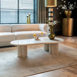 Richmond Interiors Travertin Salontafel|Organische Salontafel|Organische Salontafel La Cantera 150 x 80cm, travertin