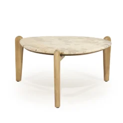 By-Boo Organische Salontafel|Organische Salontafel Marnish Marmer en mangohout Bruin