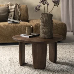 Eleonora Organische Salontafel|Organische Salontafel Maud Mangohout, 65 x 56cm