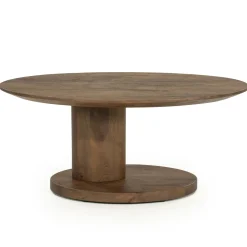 Eleonora Organische Salontafel|Organische Salontafel Novia Mangohout, 90 x 60cm