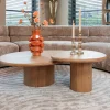 Richmond Interiors Salontafel Set|Organische Salontafel|Organische Salontafel Oakley Eikenhout, Set van 2 stuks