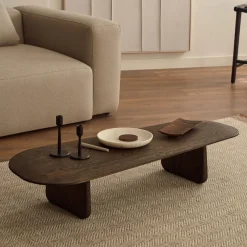 Kave Home Sohome Giftcard|Organische Salontafel|Organische Salontafel Pirita Eikenhout, 146 x 64cm