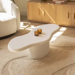 By-Boo Organische Salontafel|Organische Salontafel Seki kleur Wit