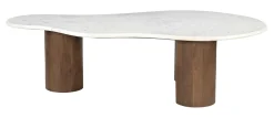 Artistiq Living Organische Salontafel|Organische Salontafel Shaneen Marmer en mangohout, 135 x 80cm