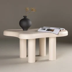 Nohr Organische Salontafel|Organische Salontafel Trene 100 x 71cm, kleur Wit