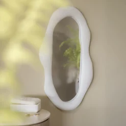 By-Boo Organische Spiegels|Organische Spiegel Alia Resin, 103 x 59 Wit