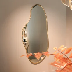 Richmond Interiors Gouden Spiegels|Organische Spiegels|Organische Spiegel Alton 183 x 85cm, kleur Brushed gold