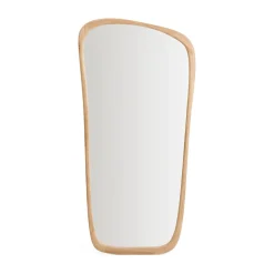 Kave Home Organische Spiegels|Zwarte Spiegels|Organische Spiegel Alura Teakhout, 192 x 95cm