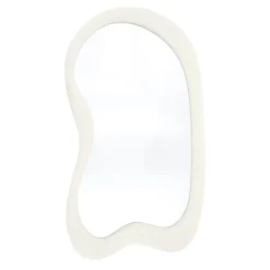 By-Boo Organische Spiegels|Organische Spiegel Evol Bouclé, 100 x 58cm Beige