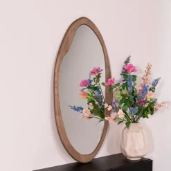 By-Boo Organische Spiegels|Organische Spiegel Laban Hout, 100 x 50cm Natuurlijk