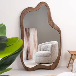 By-Boo Organische Spiegels|Organische Spiegel Laban Hout, 180 x 110cm Natuurlijk