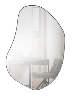 WOOOD Zwarte Spiegels|Organische Spiegels|Organische Spiegel Romee 100 x 70cm, kleur Zwart