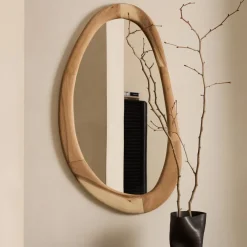 Kave Home Organische Spiegels|Organische Spiegel Selem Mungurhout, 107 x 60cm