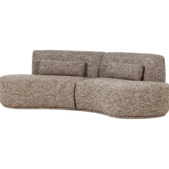 WOOOD Organische Bank|Organische 4-zits Bank Batavier Geweven melange stof, kleur Lichtbruin