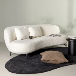 Nohr Organische Bank|Organische 3-zits Bank Delinda Bouclé, 224cm, kleur Wit