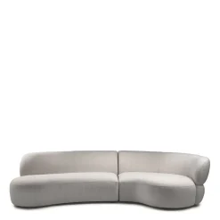 Rivièra Maison Organische Bank|Organische 2,5-zits Bank San Remo Bouclé, kleur Naturel Grey Natural grey