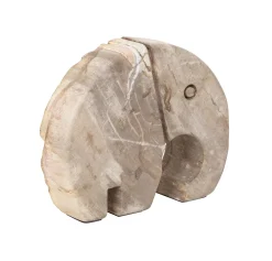 MUST Living Overige Decoratie|Ornament Elephant Versteend hout, 17 x 21cm