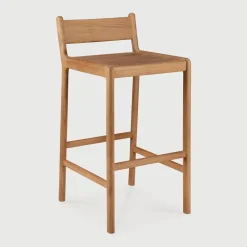 Ethnicraft Barkrukken|Outdoor Barkruk Jack Teakhout, kleur Naturel