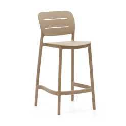 Kave Home Barkrukken|Outdoor Barkruk Morella Stapelbaar (zithoogte 65cm) Beige