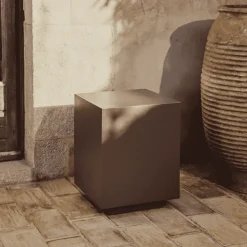 Kave Home Loungetafels & Bijzettafels|Outdoor Bijzettafel Rustella 35 x 35cm, kleur Bruin