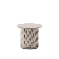 Kave Home Loungetafels & Bijzettafels|Outdoor Bijzettafel Sedalis Aluminium en touw, 50cm