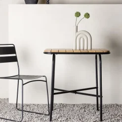 Nohr Eettafels Voor In Je Tuin|Outdoor Bistrotafel Ruy Acaciahout, 88 x 70cm Naturel