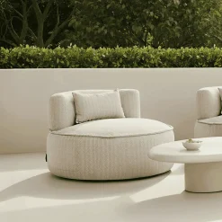 Richmond Interiors Loungestoelen|Outdoor Draaifauteuil Nammos kleur Beige
