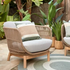 Kave Home Loungestoelen|Outdoor Fauteuil Catalina Beige