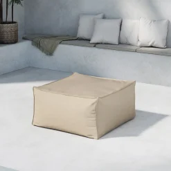 Nohr Tuin-Hockers|Outdoor Hocker Adron Olefin, kleur Beige
