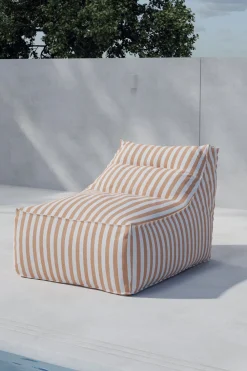 Nohr Loungestoelen|Outdoor Loungestoel Carlson kleur Gestreept Peach