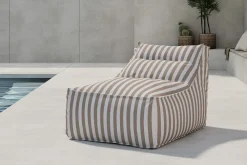 Nohr Loungestoelen|Outdoor Loungestoel Carlson Olefin Wit / Beige
