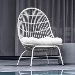 Nohr Loungestoelen|Outdoor Loungestoel Shariece Wicker Beige