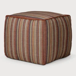 Ethnicraft Tuin-Hockers|Outdoor Poef Zahara Stripe
