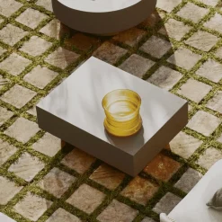 Kave Home Loungetafels & Bijzettafels|Outdoor Salontafel Rustella 80 x 60cm, kleur Bruin