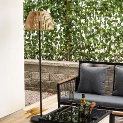 Nohr Vloerlampen Voor Buiten|Outdoor Solar Vloerlamp Tamella Bamboe, 150cm