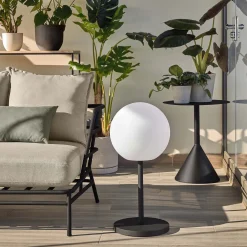 Kave Home Tafellampen Voor Buiten|Tafellampen|Outdoor Tafellamp Dinesh LED, met poot Zwart