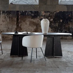 Nohr Ovale Eettafel|Ovale Eettafel Cynthiaann MDF, 230 x 115cm Zwart