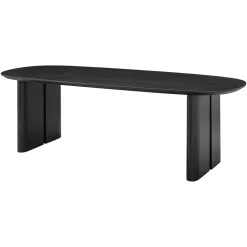 Richmond Interiors Ovale Eettafel|Ovale Eettafel Durban Met verstelbare poten, Eiken, kleur Zwart