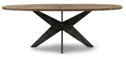 Rivièra Maison Ovale Eettafel|Ovale Eettafel Falcon Crest Eikenhout, 230 x 105cm Black
