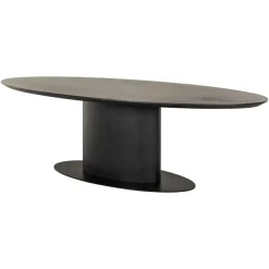 Richmond Interiors Ovale Eettafel|Ovale Eettafel Gordon Eiken, kleur Coffee Dark