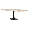 Richmond Interiors Travertin Eettafel|Ovale Eettafel|Ovale Eettafel Hampton Travertin, 230 x 100cm
