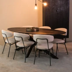 LABEL51 Ovale Eettafel|Ovale Eettafel James Mangohout, kleur Zwart